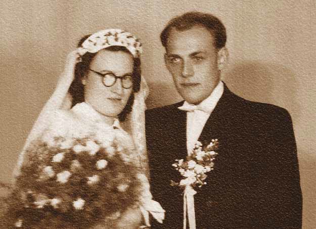 Novomanželé Smýkalových - 1949