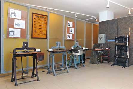 Část expozice Kultura nevidomých Technického muzea v Brně