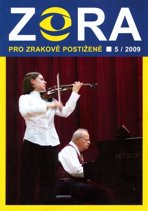 Barbora Valečková a Antonín Kubálek, koncert k dvoustému výročí narození Louise Braille, pořádalo oddělení dokumentace slepecké historie TMB – Brno v roce 2009